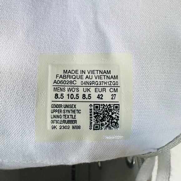 Rare CONVERSE CHUCK 70 DELUXE 10.5 Wmn Shoes Heel Boots Platform Glitter A06028C - Picture 12 of 12
